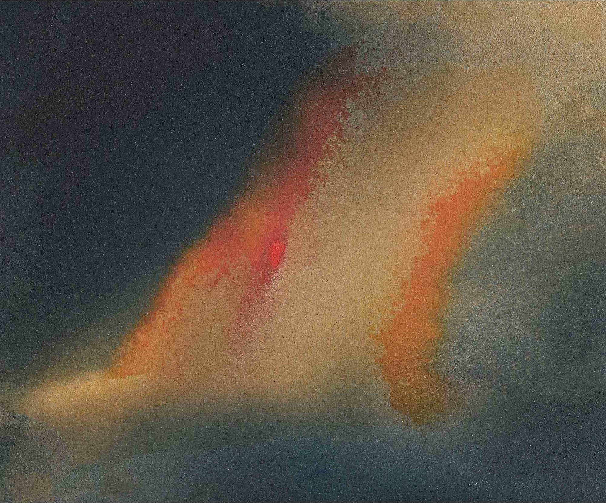 'Burning in the Night' - a fire painting by Nicholas Jones.